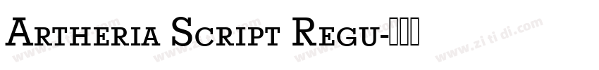 Artheria Script Regu字体转换